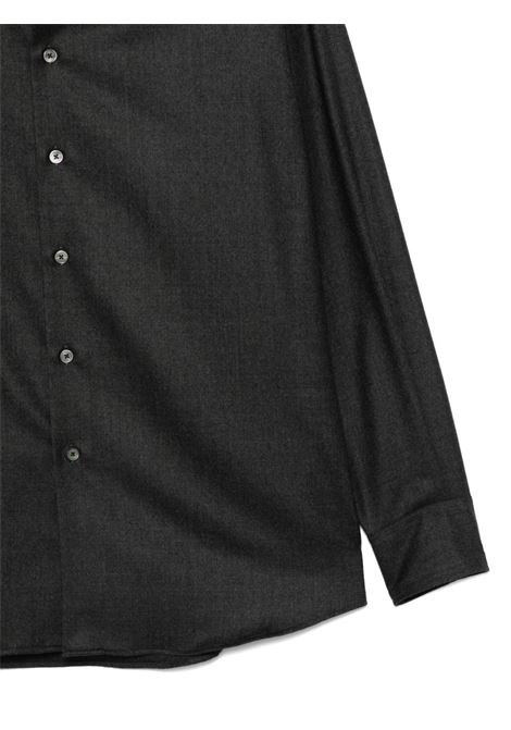 super light wool shirt man grey AURALEE | A25AS01OSTOP CHARCOAL